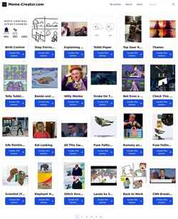 Снимак екрана meme-creator.com