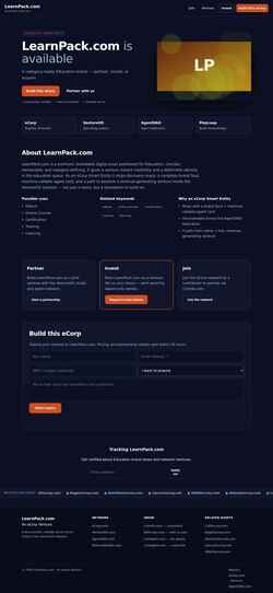 Screenshot learnpack.com