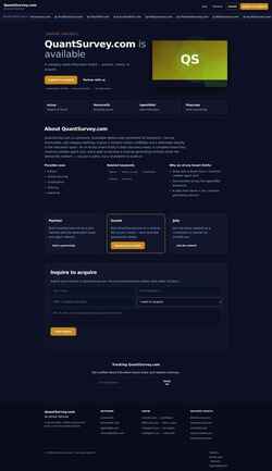 Screenshot quantsurvey.com