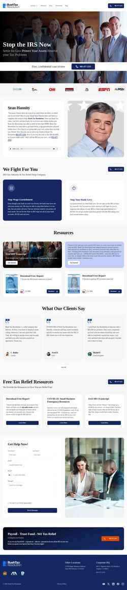 Screenshot dev.rushtaxresolution.com