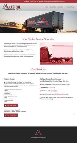 Screenshot milestonefleetservice.com