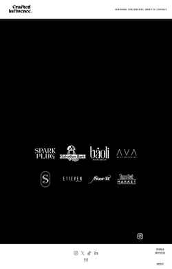 Screenshot craftedinfluenceagency.com