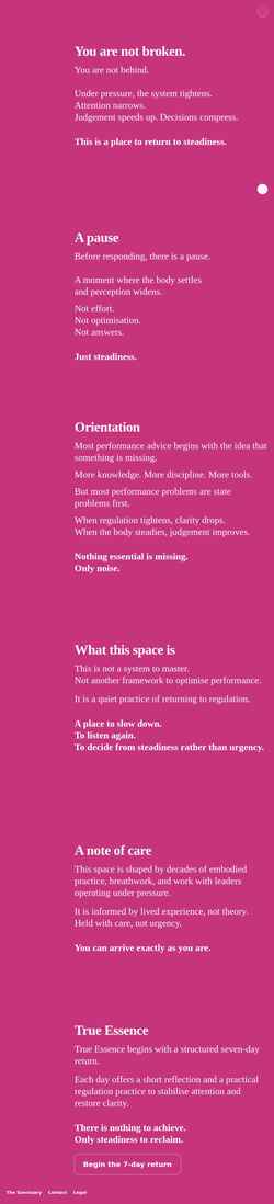 Screenshot trueessence.space