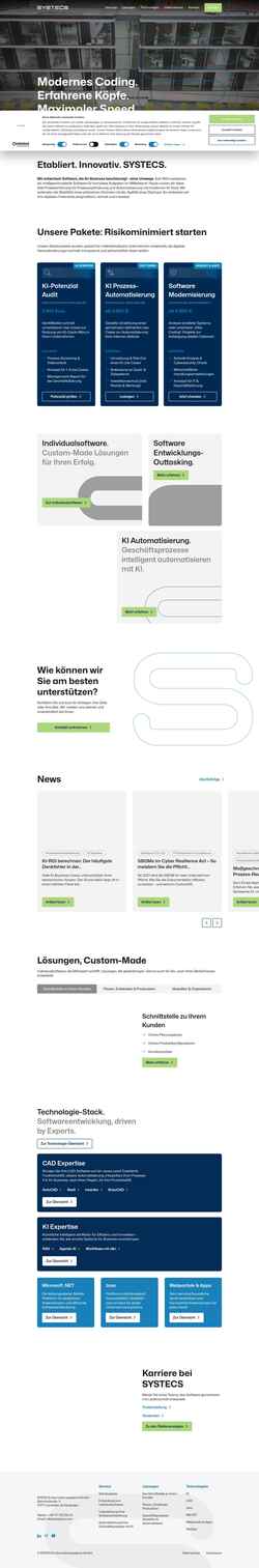 Screenshot www.systecs.com