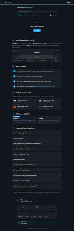 Screenshot telegramvpn.org