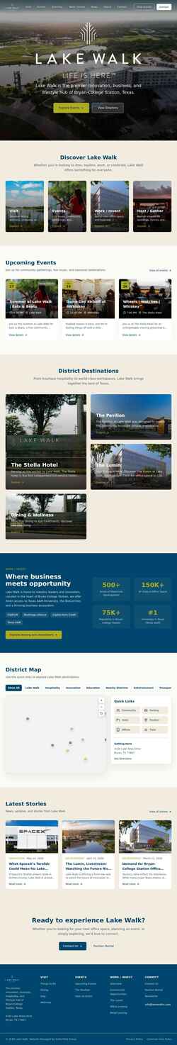 Screenshot lakewalktx.com