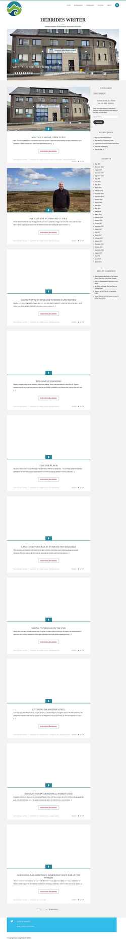 Screenshot www.hebrideswriter.com