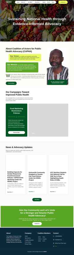 Screenshot capha.org