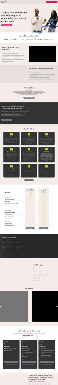 Screenshot financialjoyacademy.com