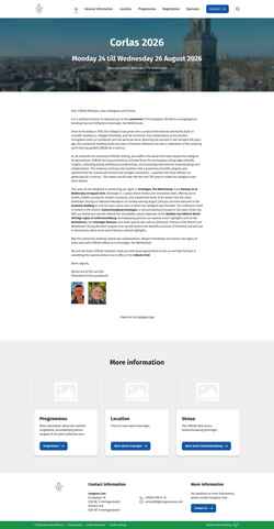 Screenshot www.corlas2026.org
