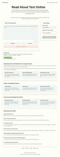 Ekraanipilt readaloudtext.com