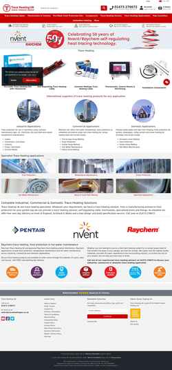 Schermata www.traceheatinguk.co.uk