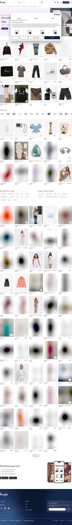 Снимак екрана bought.app