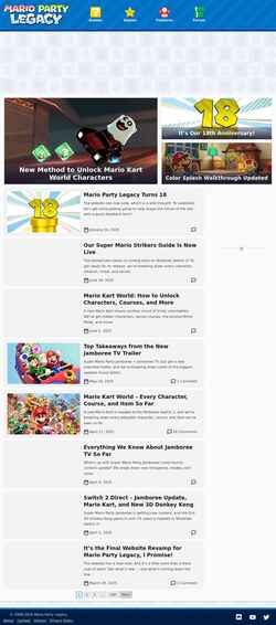 Snímka obrazovky mariopartylegacy.com
