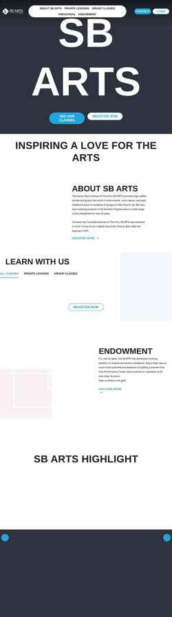 Screenshot sbarts.com