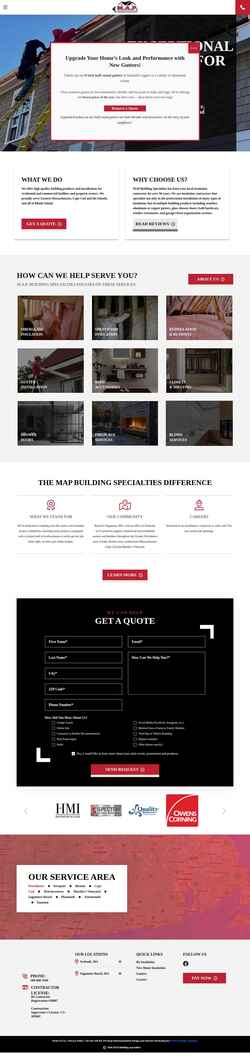 Screenshot mapbuildingspecialties.com
