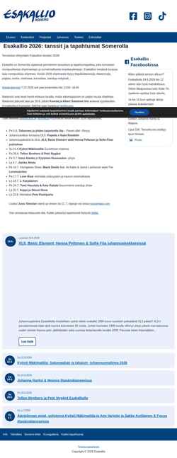 Screenshot esakallio.fi