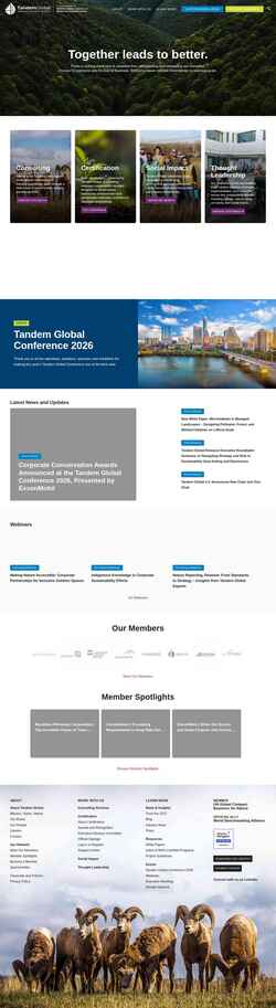 Snímek obrazovky tandemglobal.org