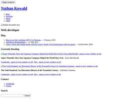 Captură de ecran www.nathankowald.com