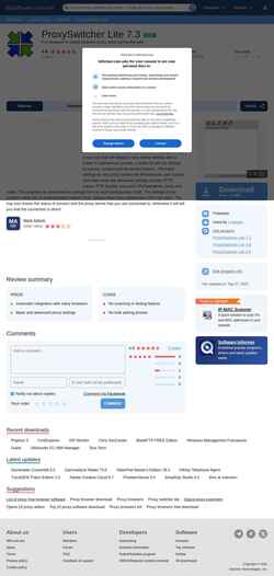 Zrzut ekranu proxyswitcher-lite.software.informer.com
