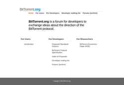 Képernyőkép bittorrent.org
