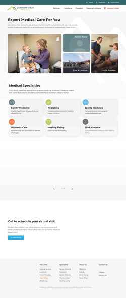 Captura de pantalla canyonviewmedical.com