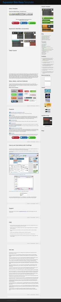 Screenshot expressionwebmenu.com