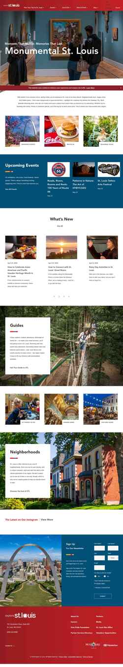 Skærmbillede explorestlouis.com