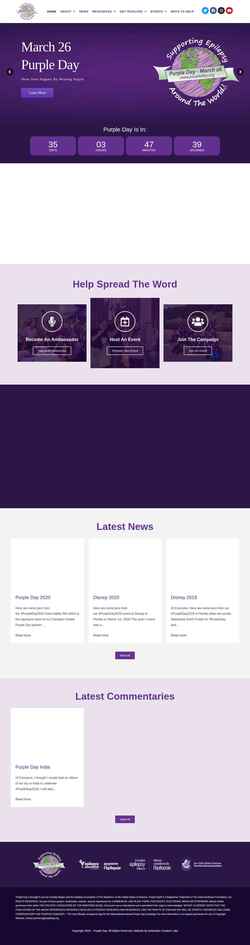 Screenshot purpleday.org