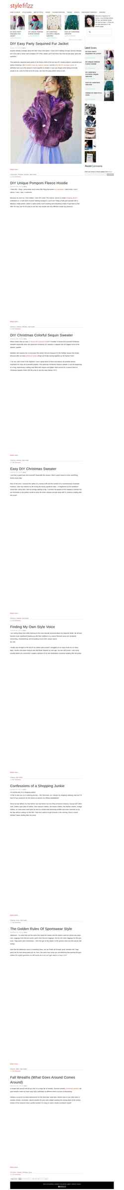 Snímek obrazovky stylefrizz.com