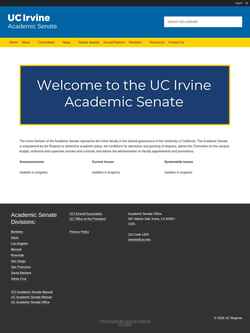 Screenshot senate.uci.edu