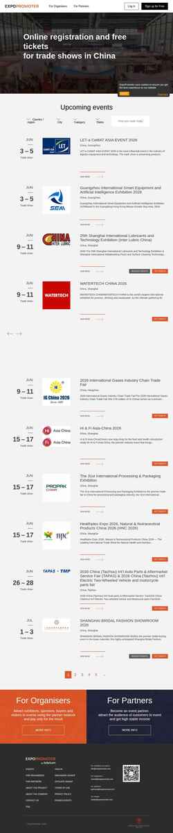 Screenshot expopromoter.com