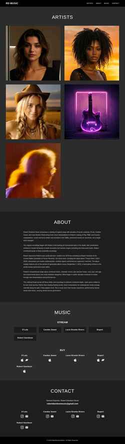 Screenshot robertdavidsonmusic.com