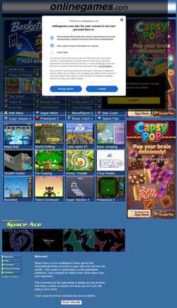 Snímka obrazovky onlinegames.com
