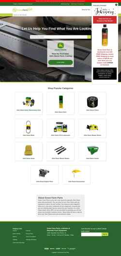 Posnetek zaslona greenfarmparts.com