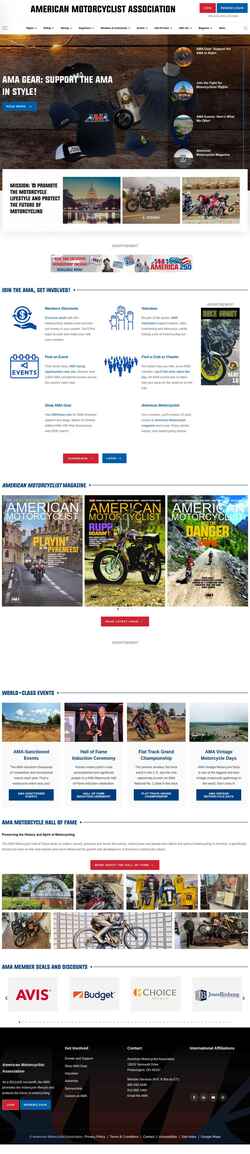 Captura de pantalla americanmotorcyclist.com