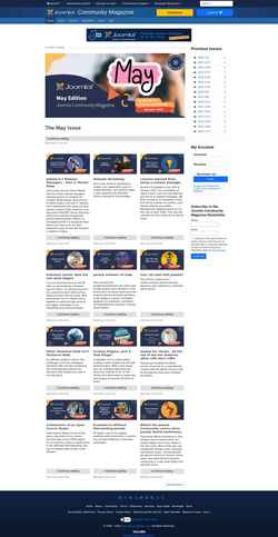 Captura de pantalla magazine.joomla.org