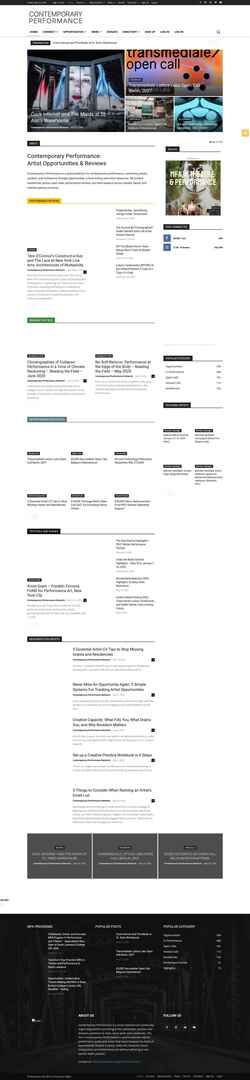Screenshot contemporaryperformance.com