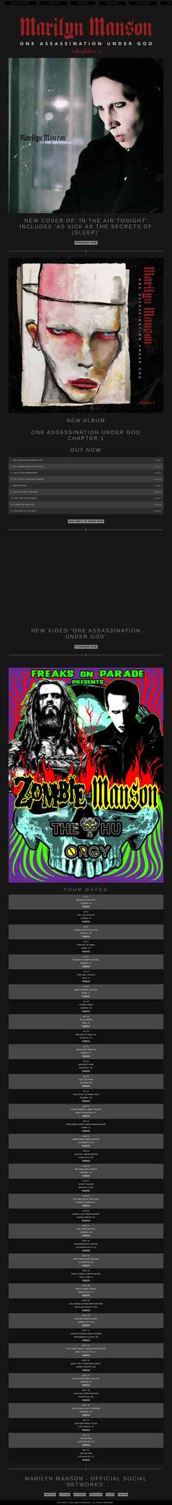 Captura de pantalla marilynmanson.com