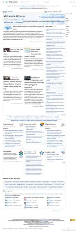 Captura de pantalla en.wikinews.org
