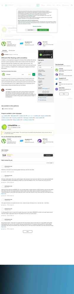 Captura de pantalla limewire.en.softonic.com