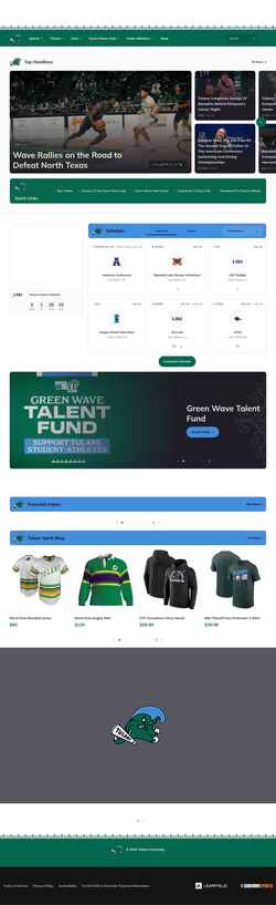 Screenshot tulanegreenwave.com