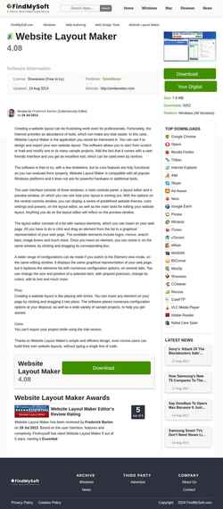 Screenshot website-layout-maker.findmysoft.com