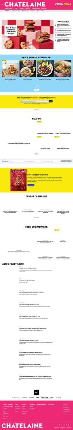 Schermafbeelding chatelaine.com