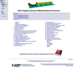 Snímka obrazovky dlmf.nist.gov