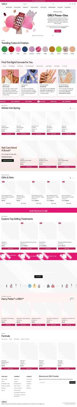 Captură de ecran orlybeauty.com