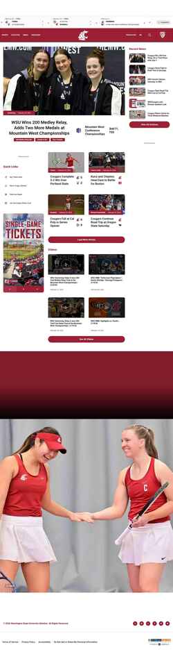 Снимак екрана wsucougars.com