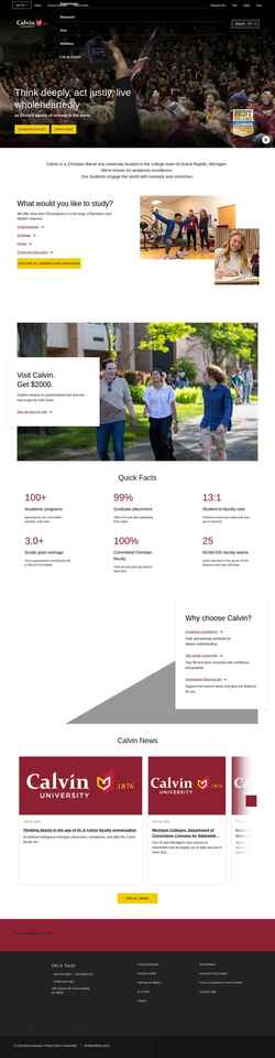 Screenshot calvin.edu