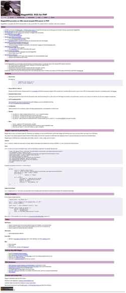 Schermata magpierss.sourceforge.net