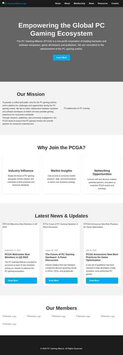 Skjermdump pcgamingalliance.org